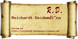 Reichardt Dezdemóna névjegykártya